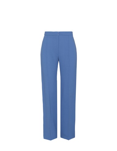 Pantalón crepe de lana azul