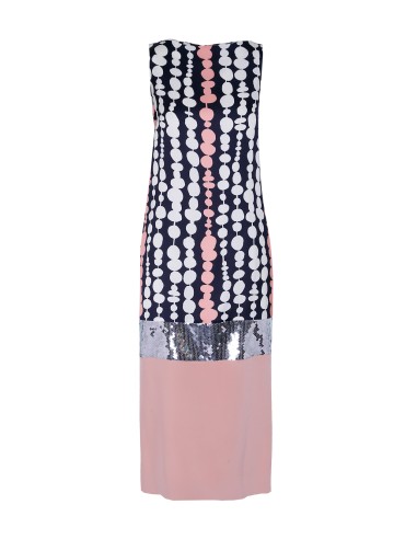 Vestido print con lentejuelas