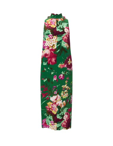 Vestido halter con lazada estampado