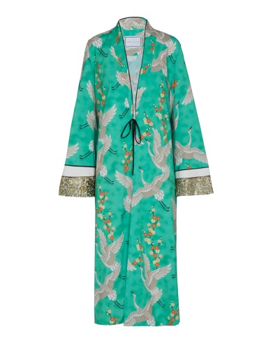 Kimono estampado garzas
