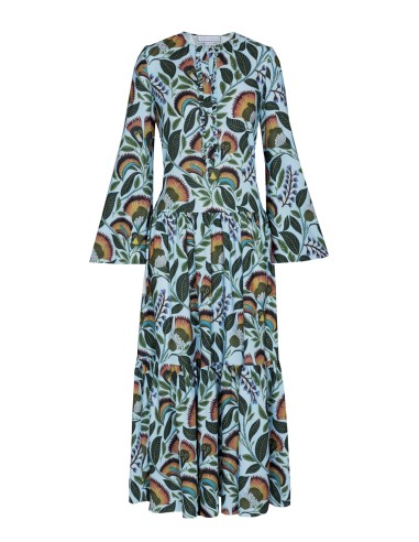 Vestido estampado tropical