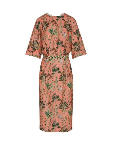 Vestido estampado tropical