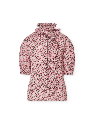 Camisa de flores con volantes